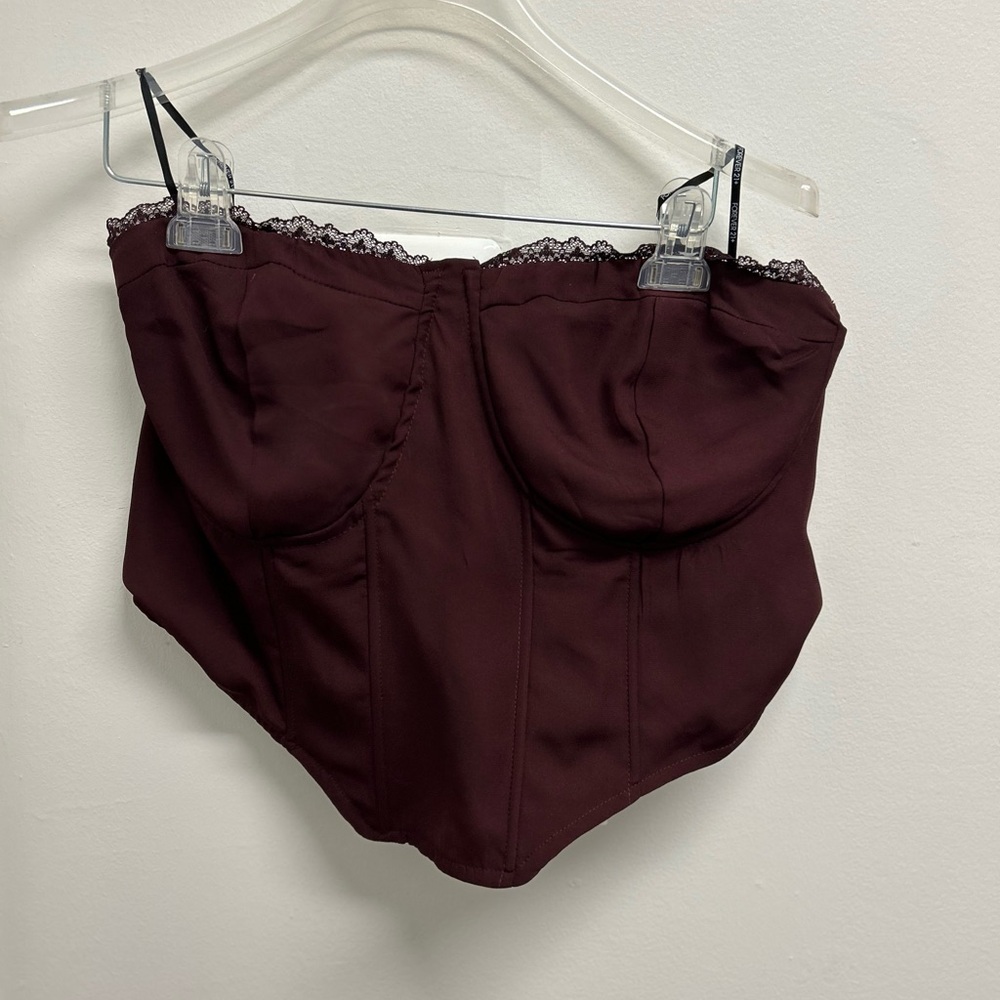 Forever 21 Dark Red Lace Bustier